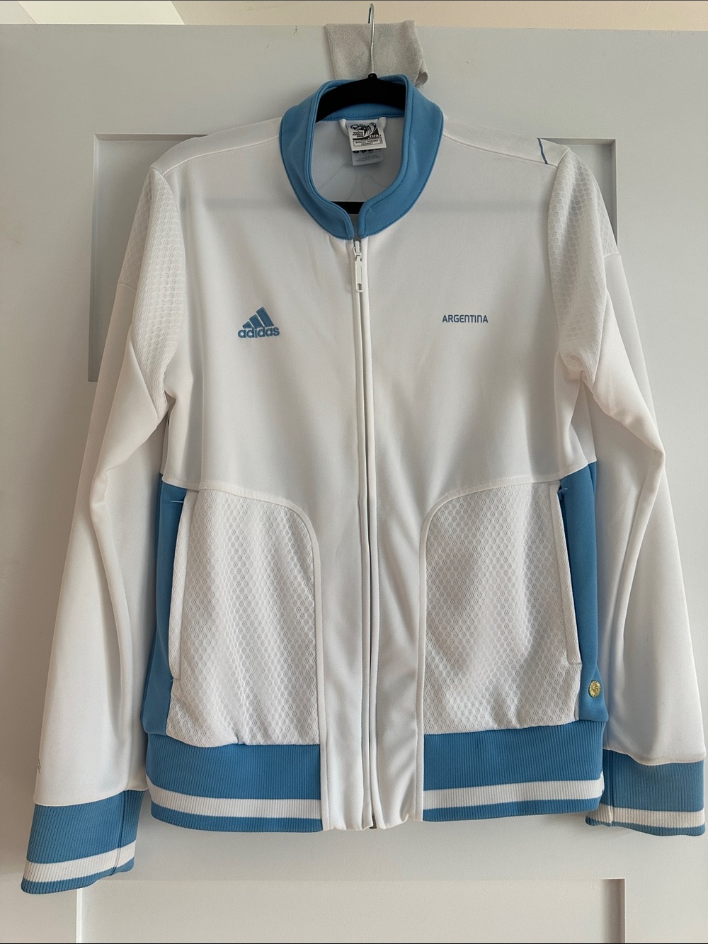 Adidas Blue and White FIFA World Cup South Africa 2010 Argentina Zip-up Jacket